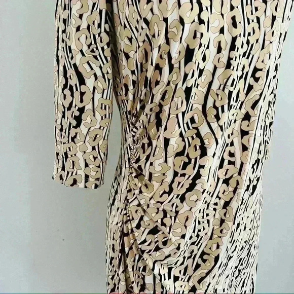 New J. McLaughlin Slim Fit Dress Leopard Stripped Dress M - Picture 5 of 8